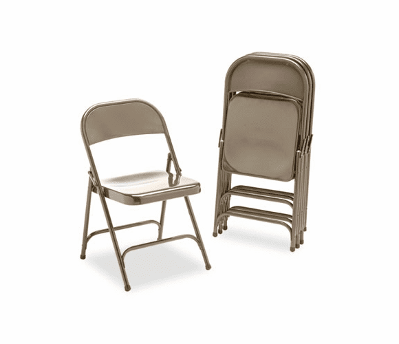 VIR16213K Metal Folding Chairs, Bronze, 4/Carton By VIRCO, INC.