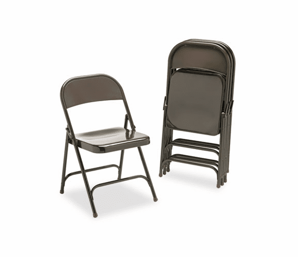 VIR16213M Metal Folding Chairs, Mocha, 4/Carton By VIRCO, INC.