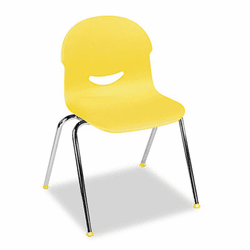 VIR26451747 IQ Series Stack Chairs, 17-1/2" Seat Height, Squash/Chrome, 4/Carton By VIRCO, INC.