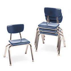 VIR301251 3000 Series Classroom Chairs, 12" Seat Height, Navy, 4/Carton By VIRCO, INC.