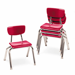 VIR301270 3000 Series Classroom Chairs, 12" Seat Height, Red, 4/Carton By VIRCO, INC.