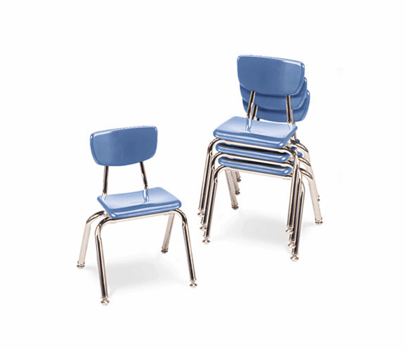 VIR301440 3000 Series Classroom Chairs, 14" Seat Height, Blueberry, 4/Carton By VIRCO, INC.