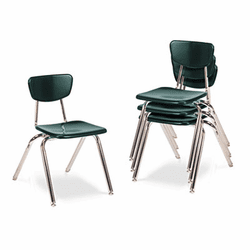 VIR301675 3000 Series Classroom Chairs, 16" Seat Height, Forest Green, 4/Carton By VIRCO, INC.