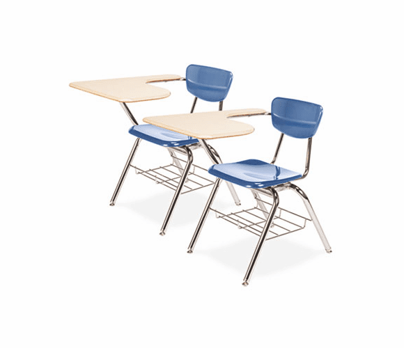 VIR3700BR4096 3700 Series Chair Desk, 20w x 31d x 30-1/2h, Sandstone/Blueberry, 2/Carton By VIRCO, INC.