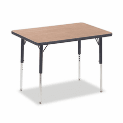 VIR482436084 4000 Series Rectangular Activity Table, 36w x 24d x 30h, Medium Oak By VIRCO, INC.