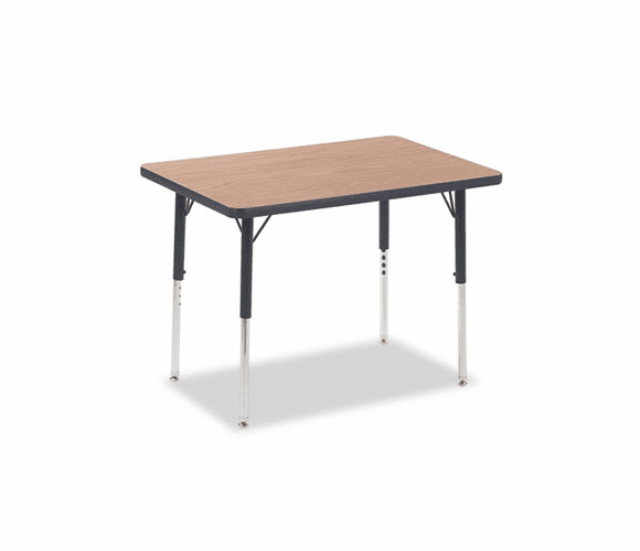 VIR482436084 4000 Series Rectangular Activity Table, 36w x 24d x 30h, Medium Oak By VIRCO, INC.