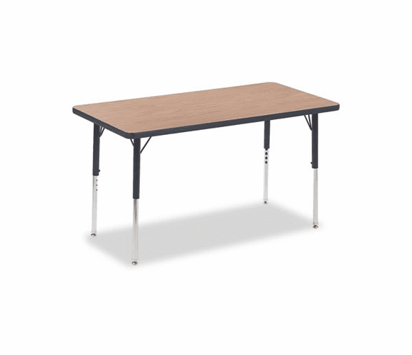 VIR482448084 4000 Series Rectangular Activity Table, 48w x 24d x 30h, Medium Oak By VIRCO, INC.