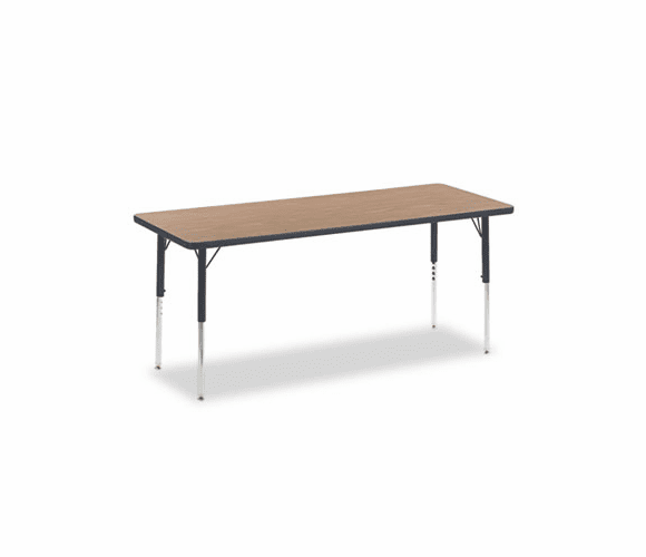 VIR482460084 4000 Series Rectangular Activity Table, 24w x 60d x 30h, Medium Oak By VIRCO, INC.