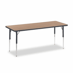 VIR482460084 4000 Series Rectangular Activity Table, 24w x 60d x 30h, Medium Oak By VIRCO, INC.