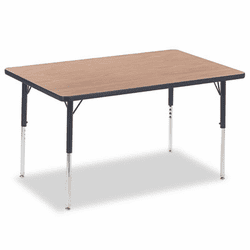 VIR483048084 4000 Series Rectangular Activity Table, 30w x 48d x 30h, Medium Oak By VIRCO, INC.