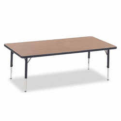 VIR483060084 4000 Series Rectangular Activity Table, 30w x 60d x 30h, Medium Oak By VIRCO, INC.
