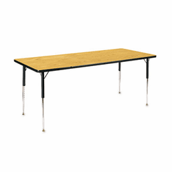 VIR483636084 4000 Series Rectangular Activity Table, 36w x 36d x 30h, Medium Oak By VIRCO, INC.