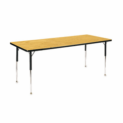 VIR483660084 4000 Series Rectangular Activity Table, 36w x 60d x 30h, Medium Oak By VIRCO, INC.
