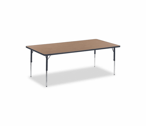 VIR483672084 4000 Series Rectangular Activity Table, 36w x 72d x 30h, Medium Oak By VIRCO, INC.