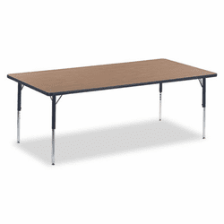 VIR483672084 4000 Series Rectangular Activity Table, 36w x 72d x 30h, Medium Oak By VIRCO, INC.
