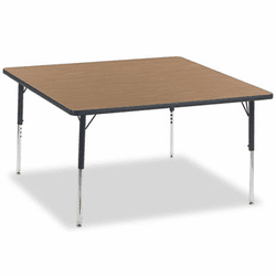 VIR484848084 4000 Series Rectangular Activity Table, 48w x 48d x 30h, Medium Oak By VIRCO, INC.