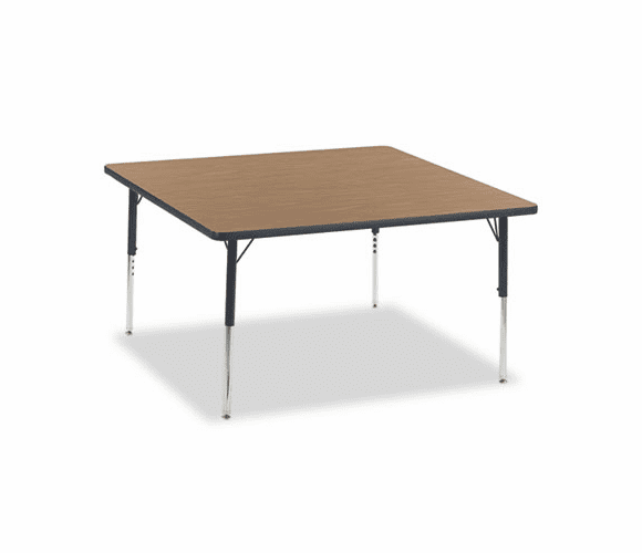 VIR484848084 4000 Series Rectangular Activity Table, 48w x 48d x 30h, Medium Oak By VIRCO, INC.
