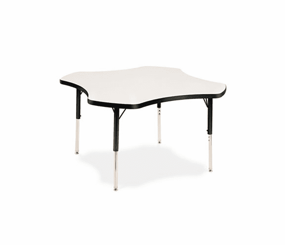 VIR48CLO091 4000 Series Clover Shape Activity Table, 48 dia. x 30h, Gray Nebula By VIRCO, INC.