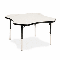 VIR48CLO091 4000 Series Clover Shape Activity Table, 48 dia. x 30h, Gray Nebula By VIRCO, INC.