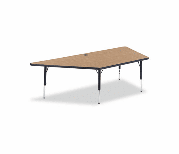 VIR48TRAP84084 4000 Series Trapezoid Activity Table, 84w x 42d x 30h, Medium Oak By VIRCO, INC.