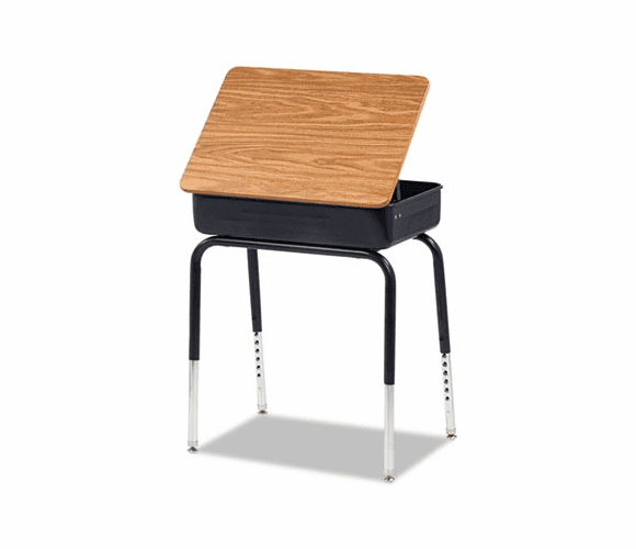 VIR751084 Lift-Lid Student Desk, 24w x 18d, Medium Oak, 2/Carton By VIRCO, INC.