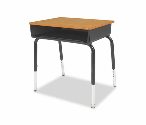 VIR785078 Open Front Student Desk, 24w x 18d, Walnut Top, 2/Carton By VIRCO, INC.