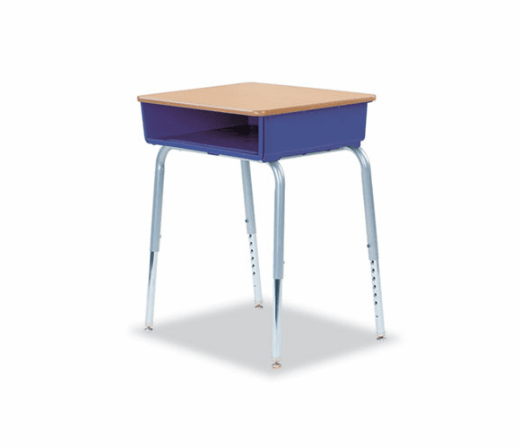 VIR78538504302 785 Open-Front Student Desk w/Colored Bookboxes, 24w x 18d, Purple By VIRCO, INC.