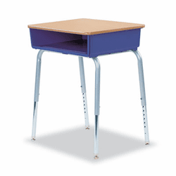 VIR78538504302 785 Open-Front Student Desk w/Colored Bookboxes, 24w x 18d, Purple By VIRCO, INC.