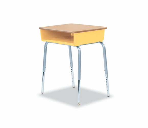 VIR78538504702 785 Open-Front Student Desk w/Colored Bookboxes, 24w x 18d, Squash By VIRCO, INC.