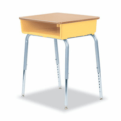 VIR78538504702 785 Open-Front Student Desk w/Colored Bookboxes, 24w x 18d, Squash By VIRCO, INC.