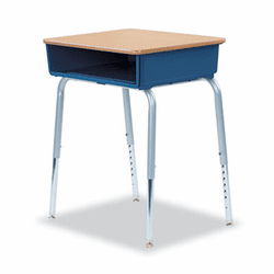 VIR78538505102 785 Open-Front Student Desk w/Colored Bookboxes, 24w x 18d, Navy By VIRCO, INC.