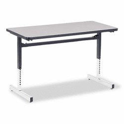 VIR872448091 8700 Series Rectangular Activity Table, 48w x 24d x 30h, Gray Nebula By VIRCO, INC.