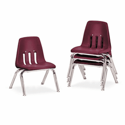 VIR901050 9000 Series Classroom Chairs, 10" Seat Height, Wine/Chrome, 4/Carton By VIRCO, INC.