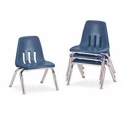 VIR901051 9000 Series Classroom Chairs, 10" Seat Height, Navy/Chrome, 4/Carton By VIRCO, INC.