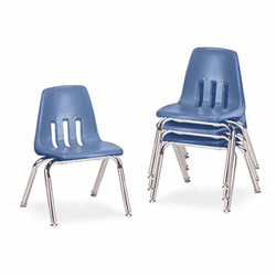 VIR901240 9000 Series Classroom Chairs, 12" Seat Height, Blueberry/Chrome, 4/Carton By VIRCO, INC.