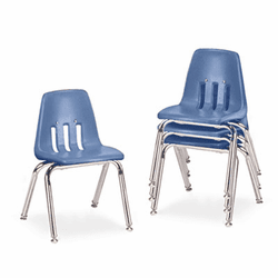 VIR901440 9000 Series Classroom Chairs, 14" Seat Height, Blueberry/Chrome, 4/Carton By VIRCO, INC.