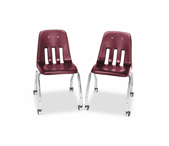 VIR905050 Standard Teacher's Chair, 18-5/8 x 21 x 30, Wine, 2/Carton By VIRCO, INC.