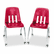 VIR905070 Standard Teacher's Chair, 18-5/8 x 21 x 30, Red, 2/Carton By VIRCO, INC.