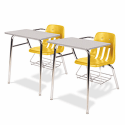 VIR9400BR47091 9400 Series Chair Desk, 21w x 33-1/2d x 30h, Gray Nebula/Squash, 2/Carton By VIRCO, INC.