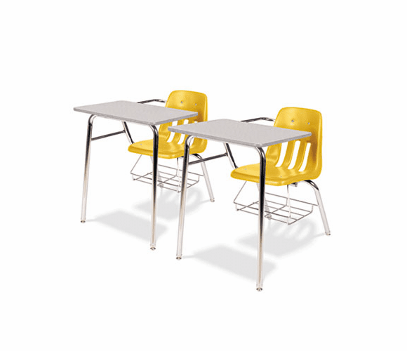 VIR9400BR47091 9400 Series Chair Desk, 21w x 33-1/2d x 30h, Gray Nebula/Squash, 2/Carton By VIRCO, INC.