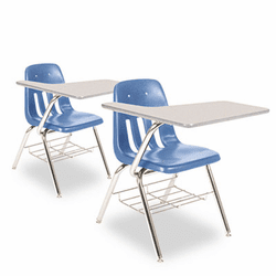 VIR9700BR40091 9700 Series Chair Desk, 18-3/4w x 31d x 30-1/2h, Gray Nebula/Blueberry, 2/Carton By VIRCO, INC.