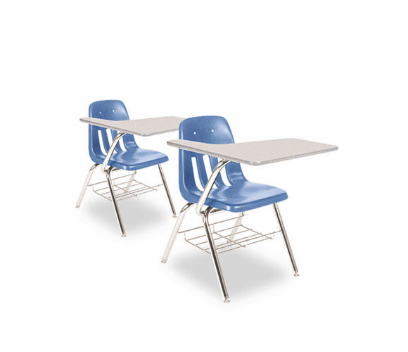 VIR9700BR40091 9700 Series Chair Desk, 18-3/4w x 31d x 30-1/2h, Gray Nebula/Blueberry, 2/Carton By VIRCO, INC.