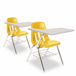 VIR9700BR47091 9700 Series Chair Desk, 18-3/4w x 31d x 30-1/2h, Gray Nebula/Squash, 2/Carton By VIRCO, INC.