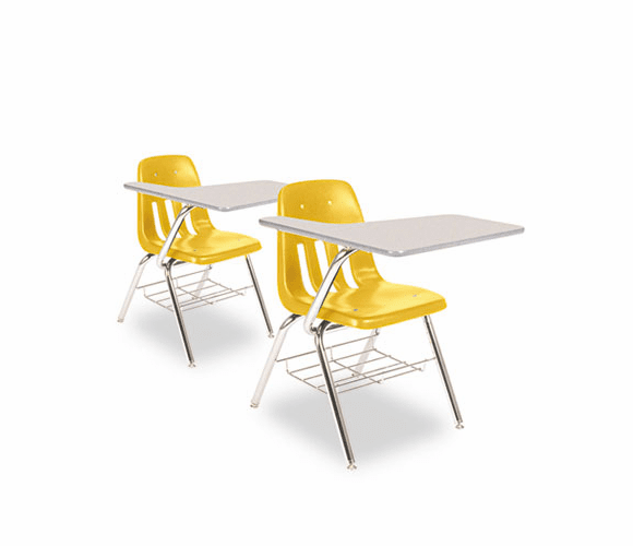 VIR9700BR47091 9700 Series Chair Desk, 18-3/4w x 31d x 30-1/2h, Gray Nebula/Squash, 2/Carton By VIRCO, INC.