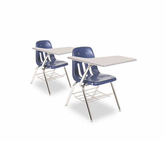 VIR9700BR51091 9700 Series Chair Desk, 18-3/4w x 31d x 30-1/2h, Gray Nebula/Navy, 2/Carton By VIRCO, INC.