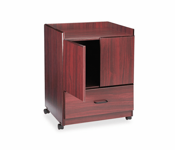 VRT50119 Mobile Deluxe Coffee Bar, 23w x 19d x 30-3/4h, Mahogany By VERTIFLEX PRODUCTS