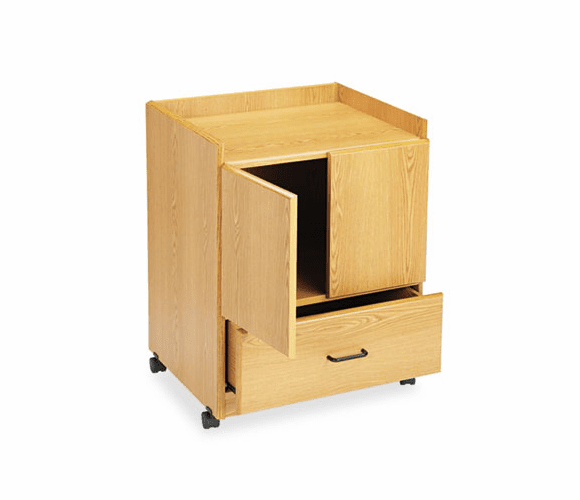 VRTFC830OK Mobile Deluxe Coffee Bar, 23w x 19d x 30-3/4h, Medium Oak By VERTIFLEX PRODUCTS