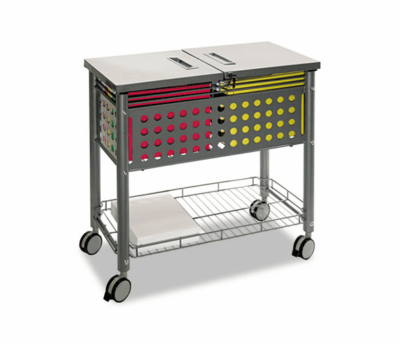 VRTVF52001 Smartworx File Cart, 1-Shelf, 29-1/8w x 14d x 28-3/8h, Matte Gray By VERTIFLEX PRODUCTS