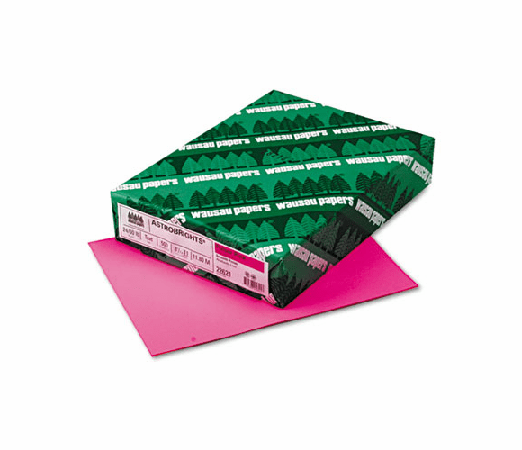 WAU21031 Astrobrights Colored Paper, 24lb, 8-1/2 x 11, Pulsar Pink, 500 Sheets/Ream By WAUSAU PAPERS