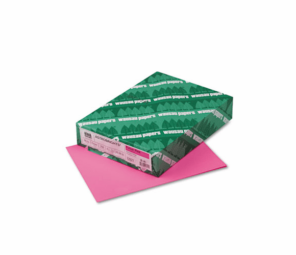 WAU21041 Astrobrights Colored Card Stock, 65 lbs., 8-1/2 x 11, Pulsar Pink, 250 Sheets By WAUSAU PAPERS